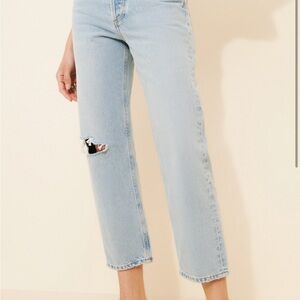 Agolde 90s Crop Distressed Jeans